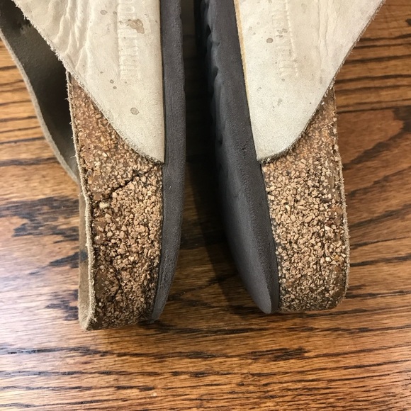 Birkenstock Cream Arizona Leather Men's Sandals - Picture 4 of 6